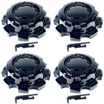 Ultra Motorsports Gloss Black Custom Wheel Center Caps # 89-9879 (4 CAPS)