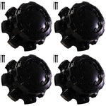 Ultra Wheels Gloss Black Custom Wheel Center Caps # 89-9880 (4 CAPS)