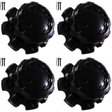 Ultra Wheels Gloss Black Custom Wheel Center Caps # 89-9880 (4 CAPS)