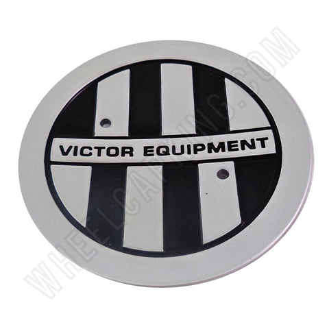 Victor Equipment Wheels Silver / Black Custom Wheel Center Cap # C-E76 (4 CAPS) - Wheelcapking