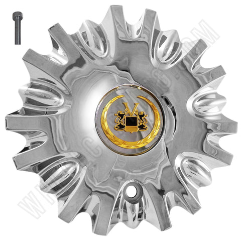 Vogue Wheels Chrome Custom Wheel Center Cap # 407L190 / 9150-15 (4 CAPS) - Wheelcapking