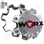 Worx Wheels Chrome Custom Wheel Center Caps # WRX-8808LSB / WRX-8808-SB-L (1 CAP) - Wheelcapking
