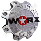 Worx Wheels Chrome Custom Wheel Center Caps # 89-8808-CAP, 89-8808 (4 CAPS) - Wheelcapking