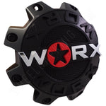 Worx Wheels Flat Black Custom Wheel Center Caps # 89-8808SB, 89-8808 (1 CAP) - Wheelcapking
