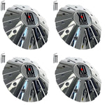 KMC XD Series Wheels Chrome Custom Wheel Center Caps # 846L215 (4 CAPS)