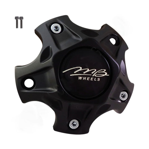 MB Motoring Flat Black Custom Wheel Center Cap # BC-847 (4 CAPS)