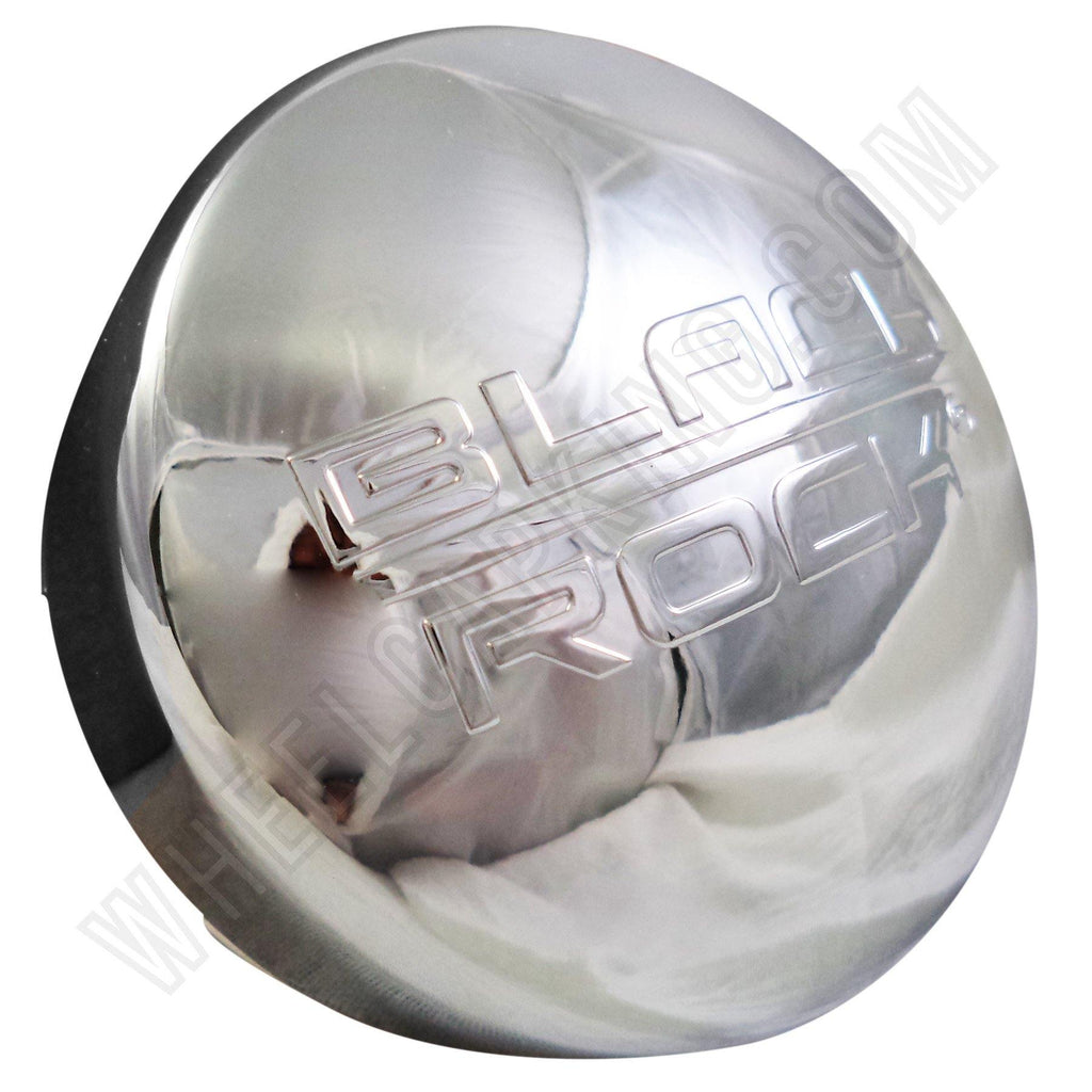 Black Rock Wheels Chrome Custom Wheel Center Cap 330731BR (4 CAPS
