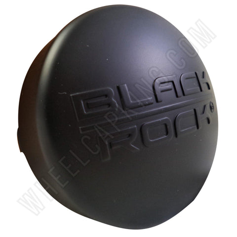 Black Rock Wheels Flat Black Custom Wheel Center Cap # 330732RB / 311122 (1 CAP) - Wheelcapking