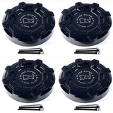 Black Rhino ABRAMS Matte Black Wheel Center Cap PSC014BLA / LG1808-04 (4 CAPS)