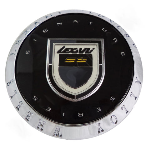 Lexani SS Wheels Chrome / Black Custom Wheel Center Cap # C-189-3 (4 CAPS)