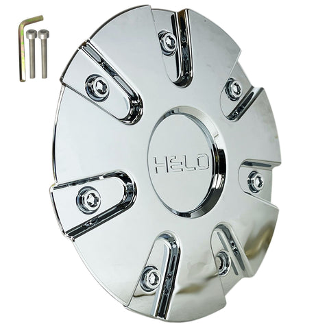 Helo Chrome Wheel Center Cap fits HE868 Wheels Rim Part # 868L185 (4 CAPS) NEW+BOLT