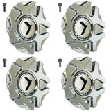 Kraze Wheel Rim Center Hub Cap Closed-End Bolt-On Chrome # C10676-C 6"OD / KR157 (4 CAPS)