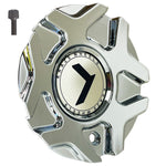 Kraze Wheel Rim Center Hub Cap Closed-End Bolt-On Chrome # C10676-C 6"OD / KR157