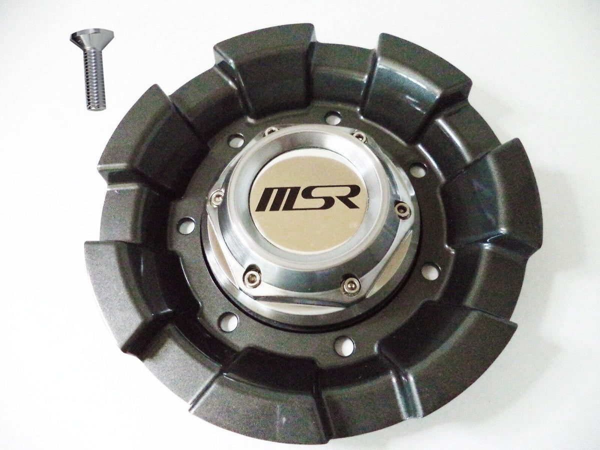 MSR Wheels Gunmetal Grey Wheel Center Cap # 3222 (4 CAPS) – Wheelcapking