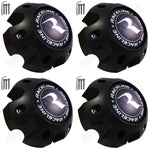 Raceline Wheels Flat Black Custom Wheel Center Caps # PD-CAPSX-P981-6H2 / 311163 (4 CAPS) 6 LUG