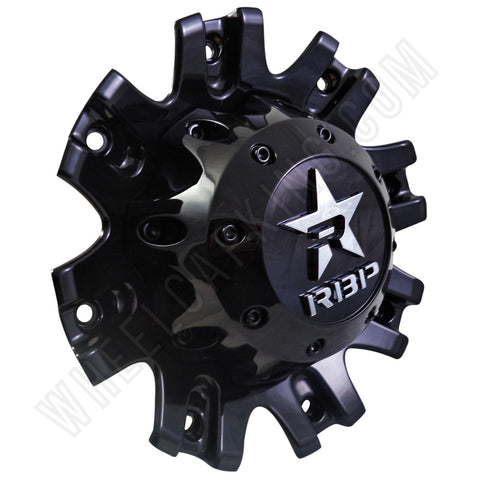 RBP Wheels Gloss Black Custom Wheel Center Cap # 369S13 / 369C03 / 535S01-1 (4 CAPS) - Wheelcapking
