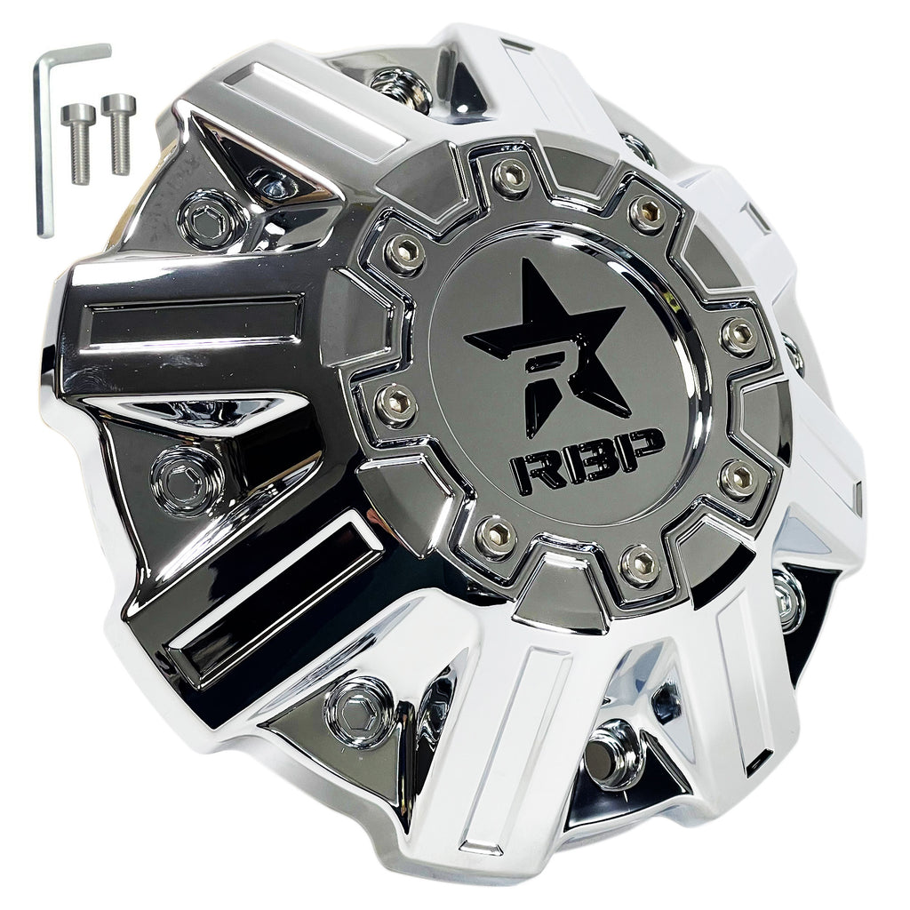 Unique Rim Caps RBP Wheels Chrome Custom Wheel Center Caps # C1013B / T801L213-H50 (1 ...