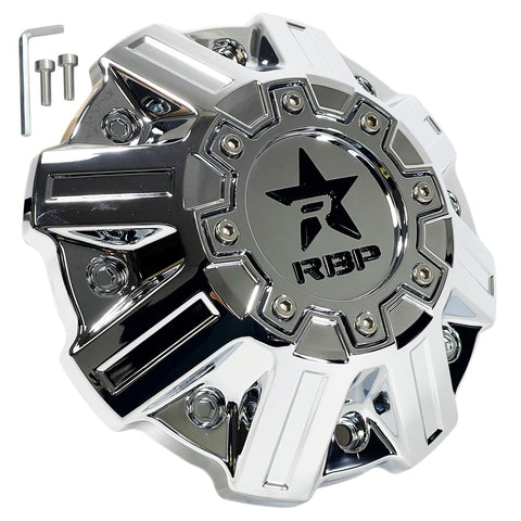 RBP Wheels Chrome Custom Wheel Center Caps # C1013B / T801L213-H50 (4 CAPS)