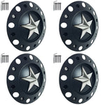 KMC XD 775 Rockstar Matte Black Wheel Center Hub Cap 8 3/8" OD 1001775B Short (4 CAPS)
