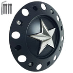 KMC XD 775 Rockstar Matte Black Wheel Center Hub Cap 8 3/8" OD 1001775B Short (4 CAPS)