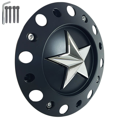KMC XD 775 Rockstar Matte Black Wheel Center Hub Cap 8 3/8" OD 1001775B Short