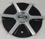 Strada Wheels Gloss Black / Silver Custom Wheel Center Cap Caps # S07 (1 CAP) - Wheelcapking