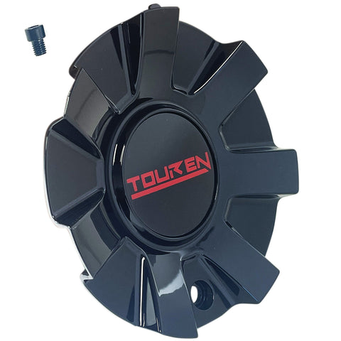 Touren TR60 3260 16" 17" Gloss Black / Red Wheel Rim Center Cap C1032601R (4 CAPS)