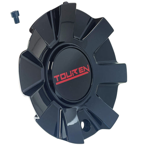 Touren TR60 3260 16" 17" Gloss Black / Red Wheel Rim Center Cap C1032601R (1 CAP)