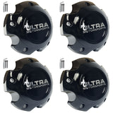 Ultra Motorsports Wheels Gloss Black Wheel Center Cap # 89-9756 (4 CAPS)