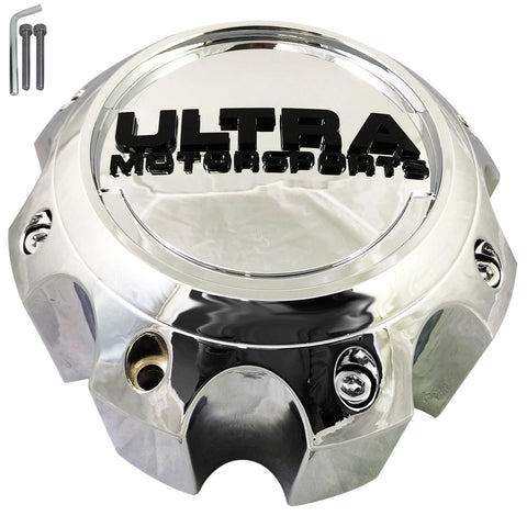 Ultra Wheels Chrome Wheel Center Cap # 89-9782-UP (1 CAP) NEW + BOLTS - Wheelcapking