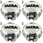 Ultra Wheels Chrome Wheel Center Cap # 89-9782-UP (4 CAPS) NEW + BOLTS - Wheelcapking