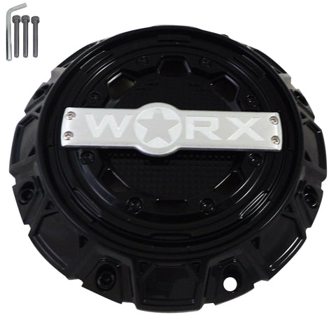 Worx Wheels Gloss Black Custom Wheel Center Cap # WRX-0056SB (1 CAP) - Wheelcapking